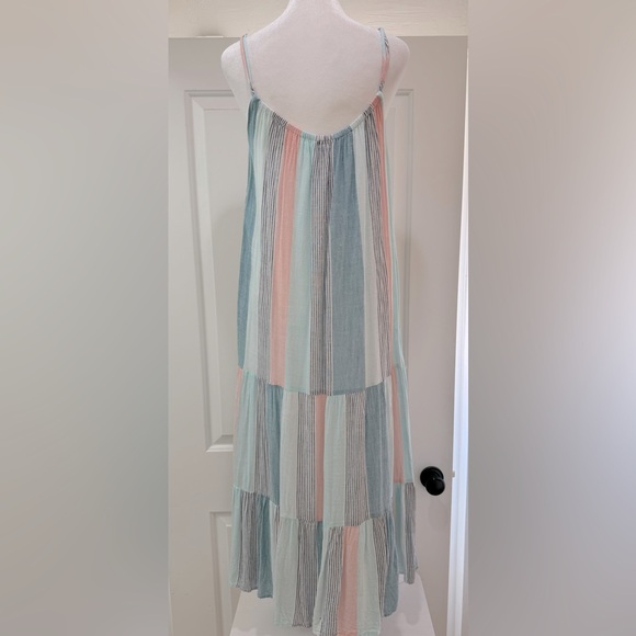 NWOT  RAILS Adora Sleeveless Linen Blend Midi Dress in Highland Stripe - Picture 9 of 12
